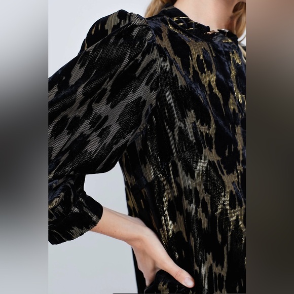 Pomander Place+Tuckernuck Black Metallic Velvet Samantha Dress | XL | NWT - Picture 7 of 12